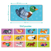 Дитячий пазл "ДУО-Тваринки-половинки" 300689, 24 елемента. Зображення №4