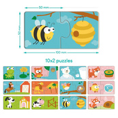 Детский пазл "ДУО-Зверушки и их дома" 300690, 24 элемента. Изображение №4