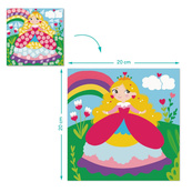 Дитячий набір для творчості мозаїка "Принцеси" 300897 зі стікерами. Зображення №5