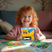 Дитячий набір для творчості мозаїка "Транспорт" 300899 зі стікерами. Зображення №7