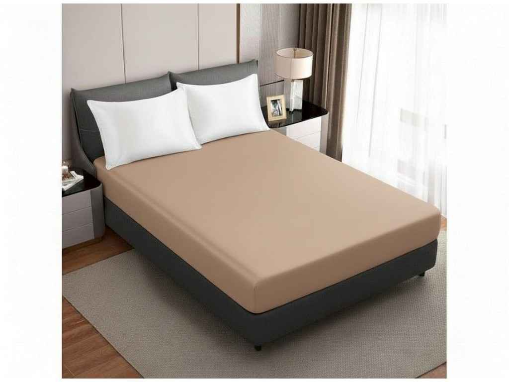 Простирадло на резинці 160*200 бавовна арт.10-4-24 коричневий ТМ КОЛОКО Простирадло на резинці 160*200 бавовна арт.10-4-24 коричневий ТМ КОЛОКО