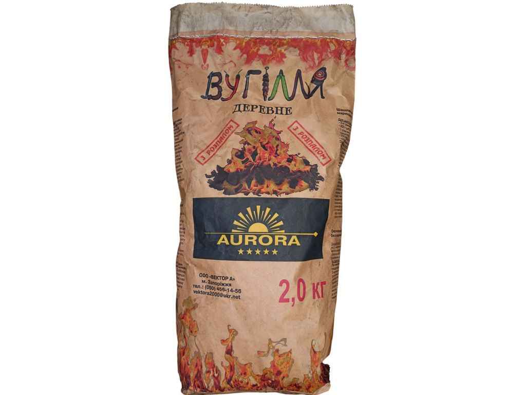 Деревне Вугілля з розпалом 2кг ТМ AURORA Деревне Вугілля з розпалом 2кг ТМ AURORA