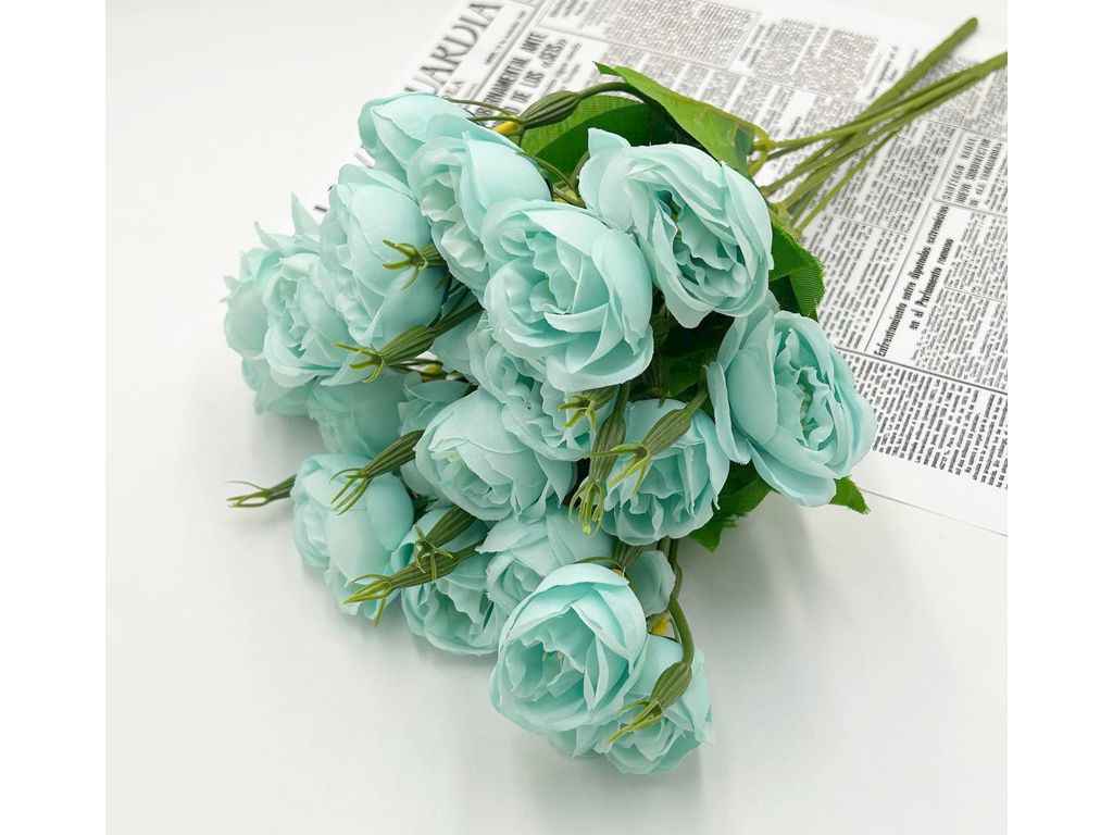 Букет міні Півонія 4*3см 10 бутонів 32см (к:Букет-77-Блакитний) блакитний ТМКИТАЙ Букет міні Півонія 4*3см 10 бутонів 32см (к:Букет-77-Блакитний) блакитний ТМКИТАЙ