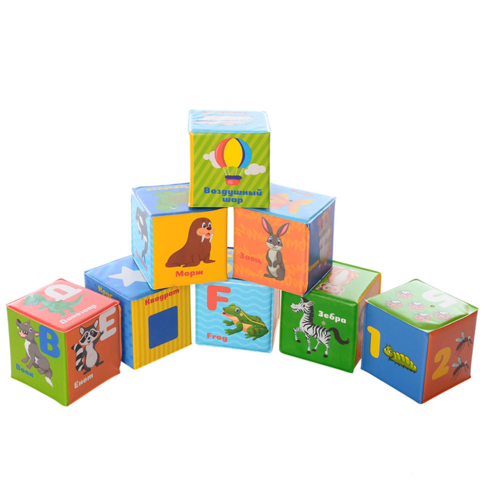 Дитячий набір кубиків для купання M 5466 RU слова, абетка, цифри, 8 штук Дитячий набір кубиків для купання M 5466 RU слова, абетка, цифри, 8 штук
