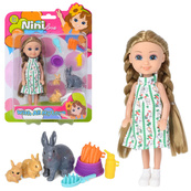 Дитячий ігровий набір з лялькою 618-18, 3 кролика, морква, аксесуари. Зображення №4