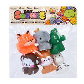 Детские игрушки для купания "Животные" 2025-18, 6 штук, с пищалкой. Изображение №2