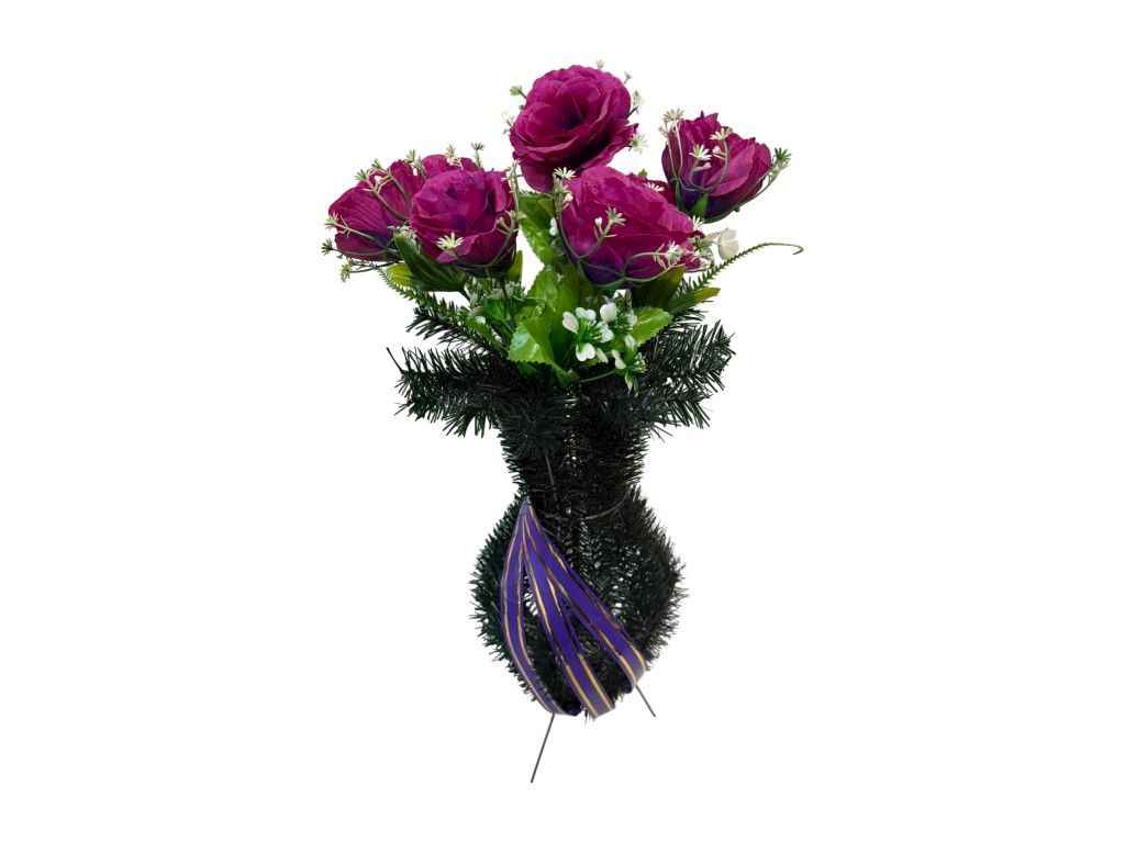 Ваза з квітами Троянда h-60см бузковий ТМMEMORI Ваза з квітами Троянда h-60см бузковий ТМMEMORI