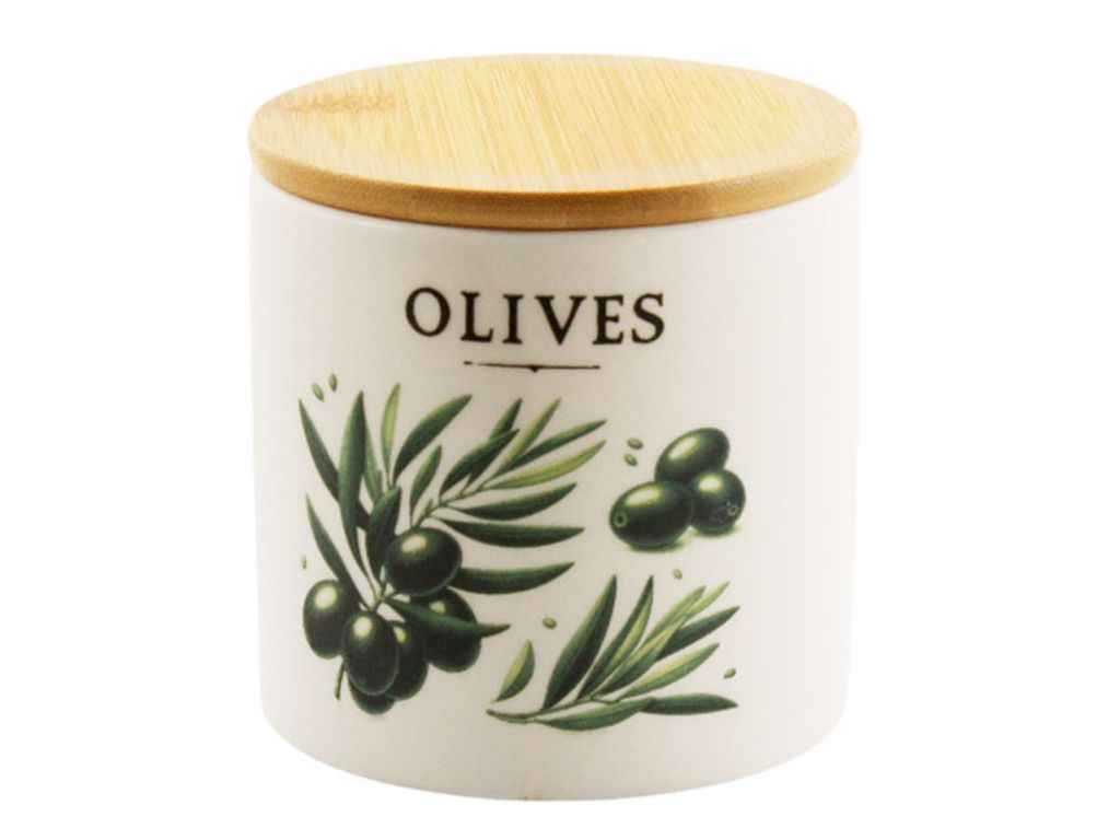 Банка 450мл з деревяною кришкою Оливки ZFC465BO ТМ GRAZIE Банка 450мл з деревяною кришкою Оливки ZFC465BO ТМ GRAZIE