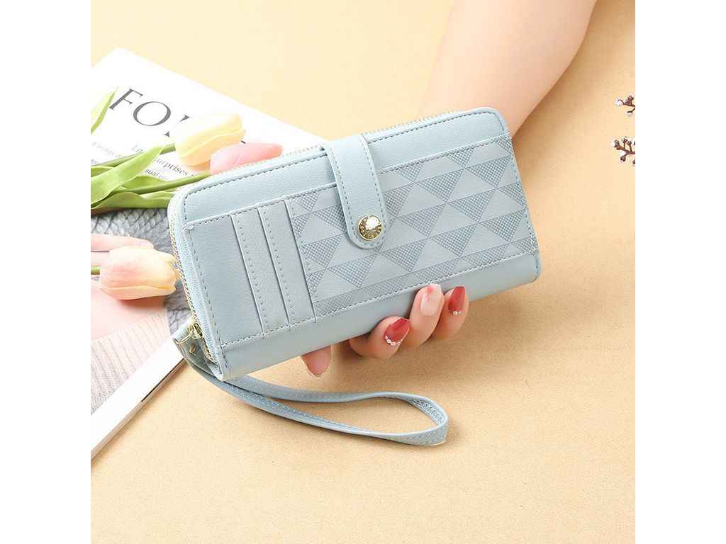 Гаманець жіночий 20*10*3см арт.yc979-2 блакитний екошкіра ТМ КИТАЙ Гаманець жіночий 20*10*3см арт.yc979-2 блакитний екошкіра ТМ КИТАЙ