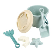 Дитяча іграшка "Набір для гри з піском" 1560TXK пасочки, лопатка, граблі. Зображення №3