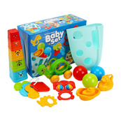 Детский подарочный набор "Baby set 6 в 1" 3274TXK пирамидка, органайзер для ванны. Изображение №5