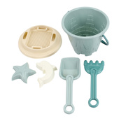 Дитяча іграшка "Набір для гри з піском" 1560TXK пасочки, лопатка, граблі. Зображення №5