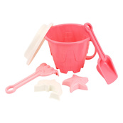 Детская игрушка "Набор для игры с песком" 1553TXK пасочки, лопатка, грабли. Изображение №5