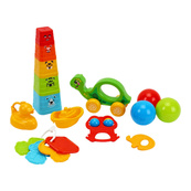 Детский подарочный набор "Baby set 6 в 1" 3274TXK пирамидка, органайзер для ванны. Изображение №7