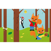 Дитяча книжка "Аплікації наліпками: Ліс" 1655010, 8 сторінок. Зображення №2