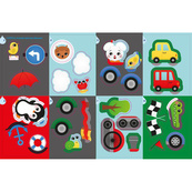 Дитяча книжка "Аплікації наліпками: Машинки" 1655012, 8 сторінок. Зображення №4