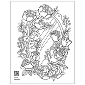 Успокаивающая раскраска "Цветочные узоры" 11422, 16 страниц. Изображение №4
