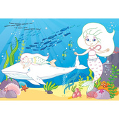 Детская раскраска "Русалки" 1657002 стишки, задания, 16 страниц. Изображение №3