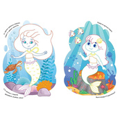 Детская раскраска "Русалки" 1657002 стишки, задания, 16 страниц. Изображение №4