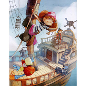 Детская книжка "Банда пиратов: Таинственный остров" 797014, 48 страниц. Изображение №10