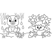 Детская раскраска "Весна" 1806004 серия "Водные раскраски", 12 страниц. Изображение №3