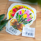 Набор весеннего декора "Цветы" 10105226, 3 штуки в комплекте, картон. Изображение №3