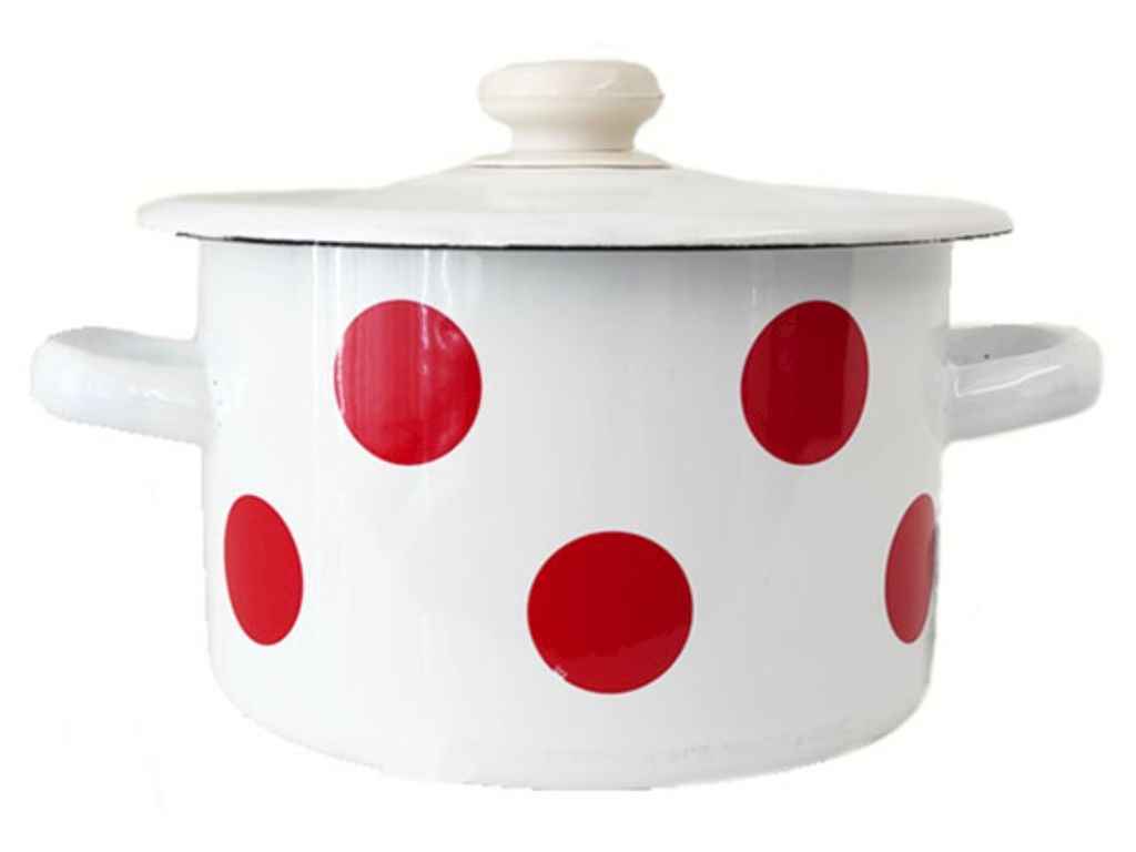 Каструля ем. 2л /2 циліндрична Червоний горох (біла) (I1610/2) ТМ IDILIA Каструля ем. 2л /2 циліндрична Червоний горох (біла) (I1610/2) ТМ IDILIA