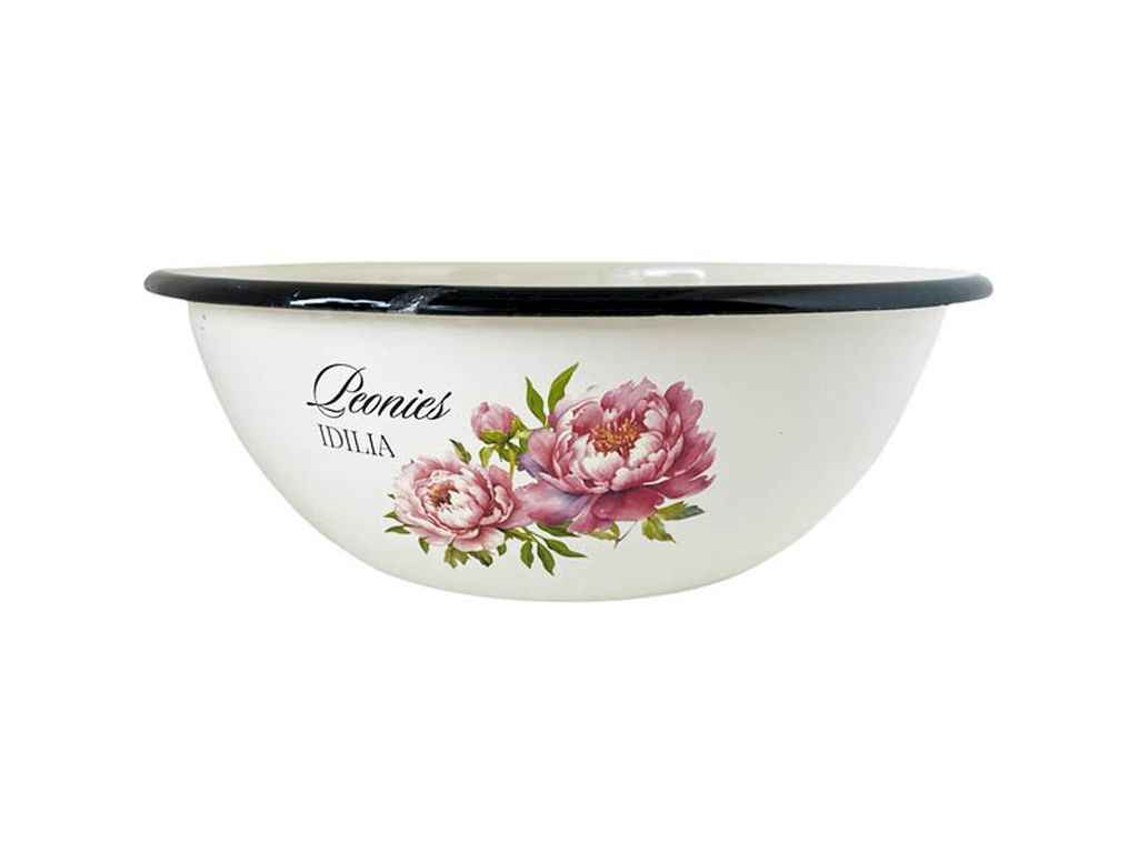Миска ем. 600мл /2 Півонія (молочна) (I0305/2) ТМ IDILIA Миска ем. 600мл /2 Півонія (молочна) (I0305/2) ТМ IDILIA
