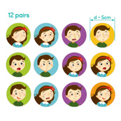 Настольная игра-мемо "Эмоции" 301240, 24 фишки с изображением. Изображение №5