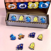 Дерев'яна настільна гра "Транспорт-2" Ubumblebees (ПСД006) PSD006 сортер-комодик. Зображення №5