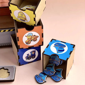 Дерев'яна настільна гра "Транспорт-2" Ubumblebees (ПСД006) PSD006 сортер-комодик. Зображення №6