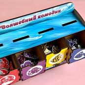 Деревянная настольная игра "Морские жители-1" Ubumblebees (ПСД003) PSD003 сортер-комодик. Изображение №9