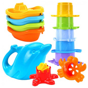 Детский набор игрушек для ванной 7679TXK 12 предметов в комплекте. Изображение №2