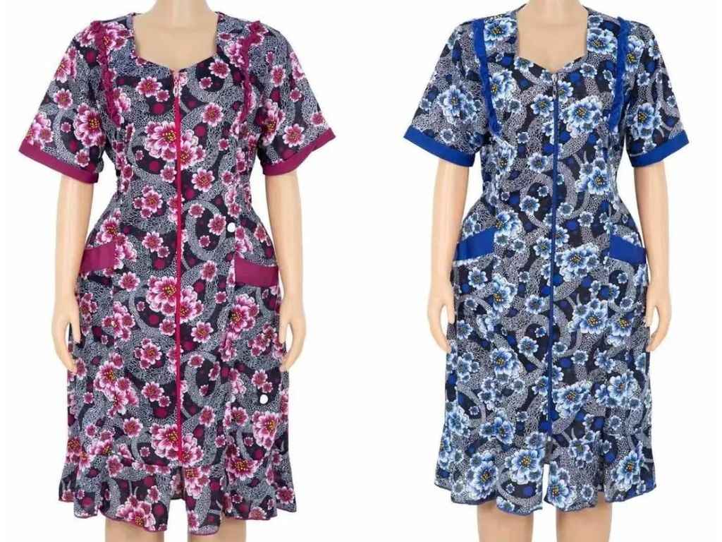 Халат жін бавовна арт.s-68 р.2XL в асортименті ТМ HETAI Халат жін бавовна арт.s-68 р.2XL в асортименті ТМ HETAI