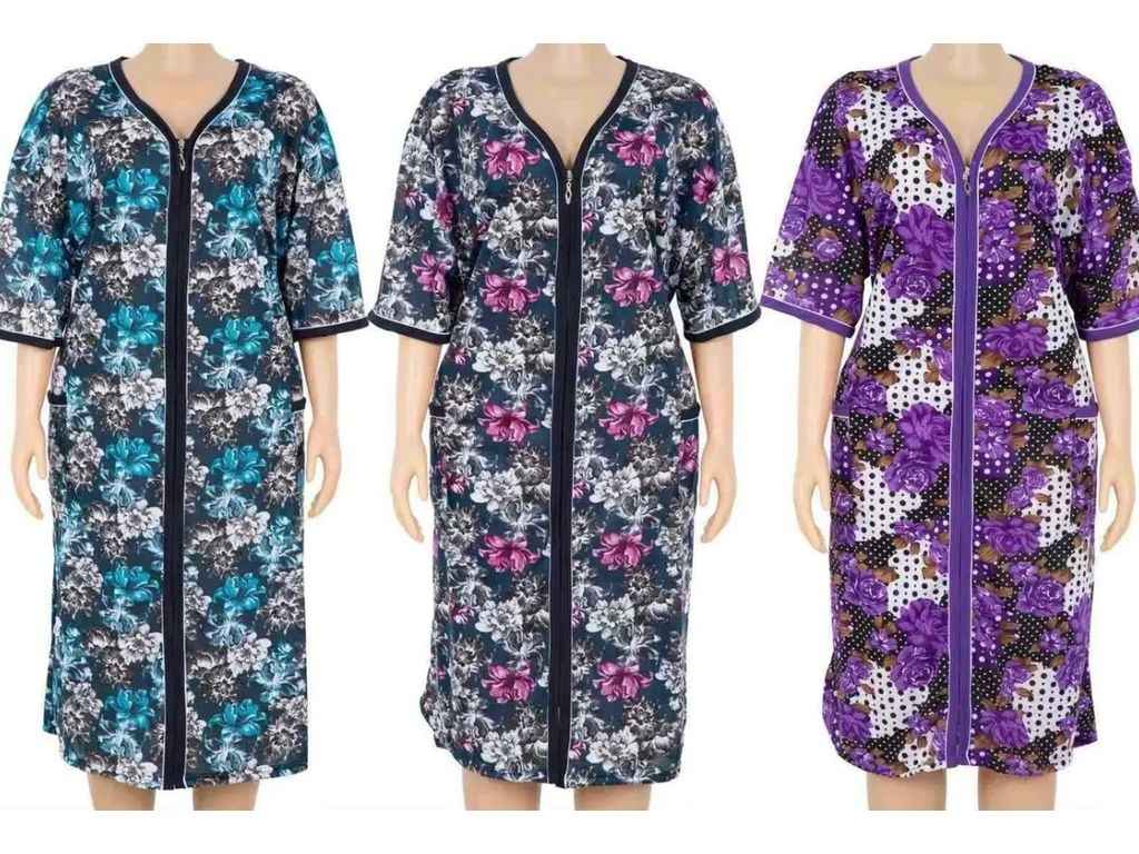 Халат жін бавовна арт.s-52 р.16ХL в асортименті ТМ HETAI Халат жін бавовна арт.s-52 р.16ХL в асортименті ТМ HETAI