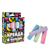 Мел для рисования на асфальте 50115ST 4 штуки, разноцветные. Изображение №2