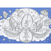 Детская раскраска "Дли-и-и-и-тельное путешествие: На небе" 784002, длина 4,5 метра. Изображение №3