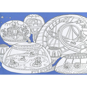 Детская раскраска "Дли-и-и-и-тельное путешествие: На небе" 784002, длина 4,5 метра. Изображение №4