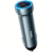 АЗП 12/24V 1USB-1Type-C/PD30W/QC3.0 3А Hoco Z54A Black (довгий). Зображення №3