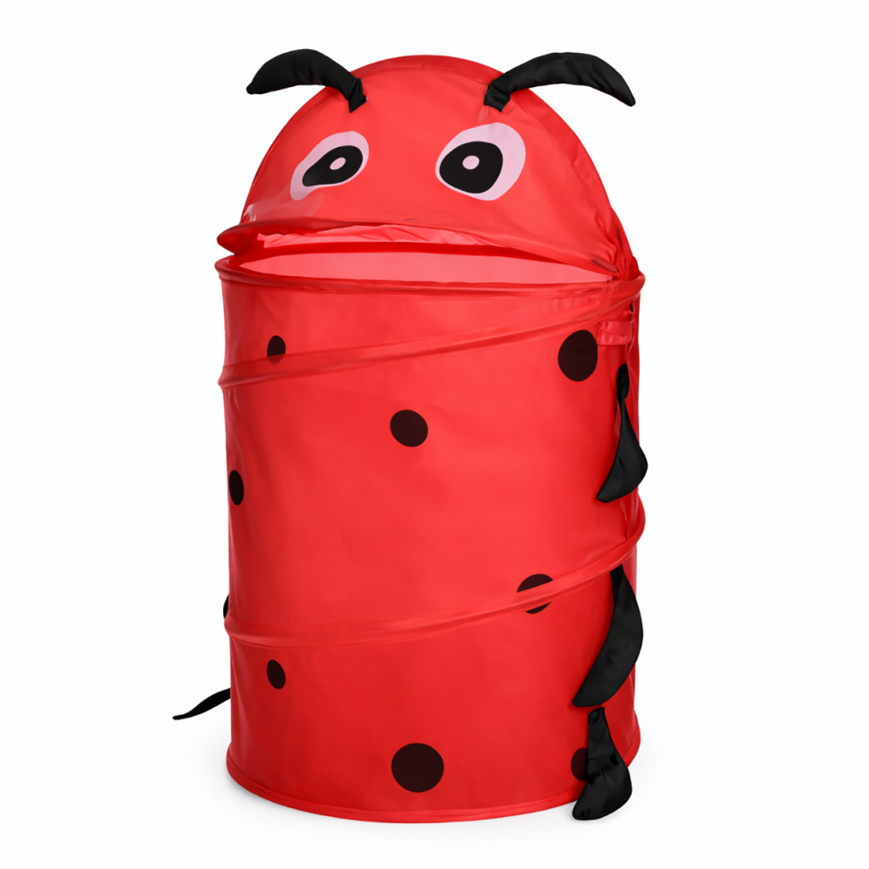 Корзина для игрушек "Гусеница красная" M 1039(Red) диаметр 37 см, высота 47/57 см, с крышкой Корзина для игрушек "Гусеница красная" M 1039(Red) диаметр 37 см, высота 47/57 см, с крышкой