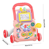 Каталка-ходунки "Шагай сам!" HB 0041B шестерни, досточка для рисования. Изображение №2 Каталка-ходунки "Шагай сам!" HB 0041B шестерни, досточка для рисования. Изображение №2