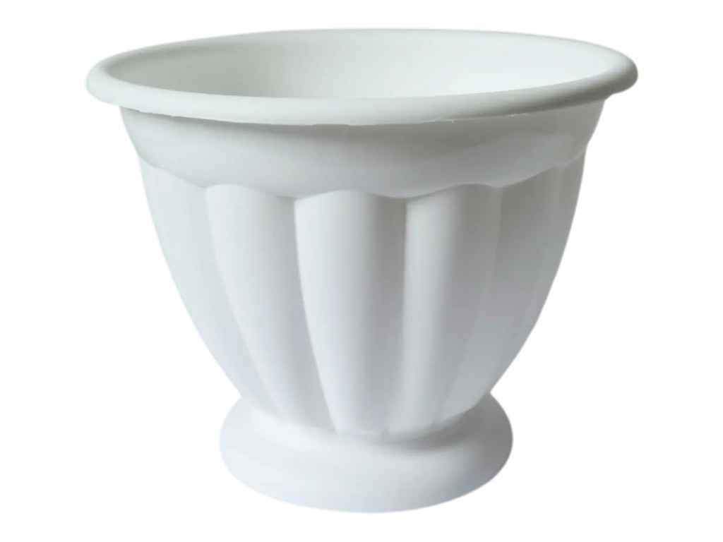 Горщик для квітів поліпропілен 0,9л білий Афіна 17 13,5см d=17см арт.Аf 17/2 ТМ ММ-ПЛАСТ Горщик для квітів поліпропілен 0,9л білий Афіна 17 13,5см d=17см арт.Аf 17/2 ТМ ММ-ПЛАСТ