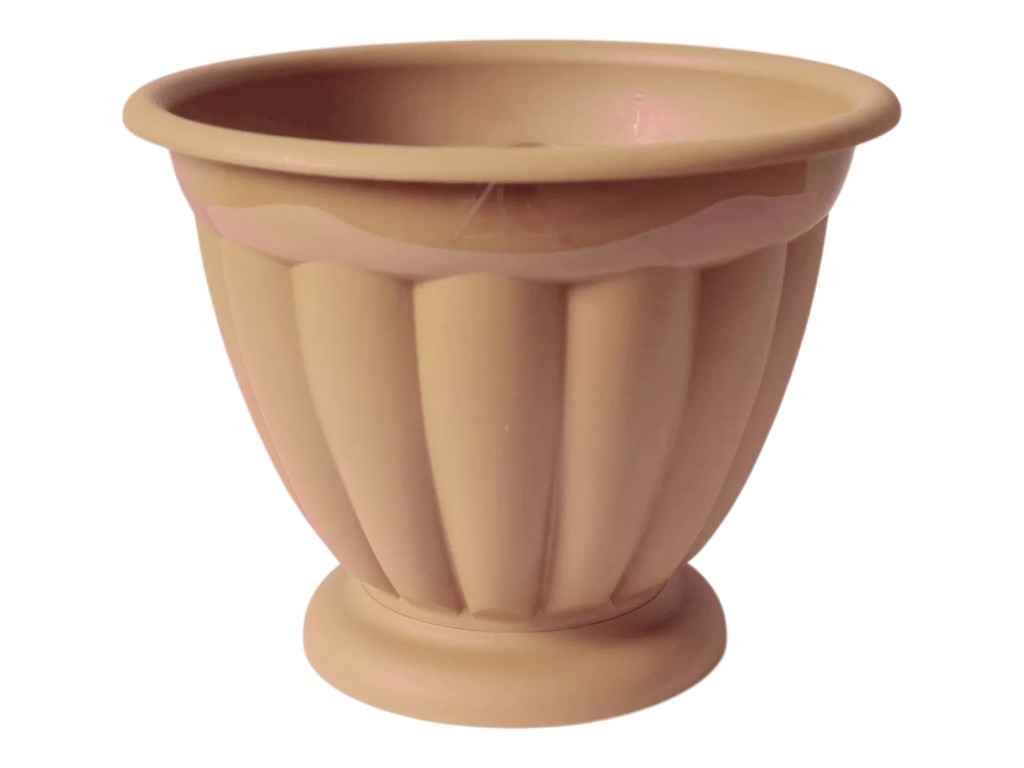 Горщик для квітів поліпропілен 2,3л бежевий Афіна 23 18см d=23см арт.Af23/3 ТМ ММ-ПЛАСТ Горщик для квітів поліпропілен 2,3л бежевий Афіна 23 18см d=23см арт.Af23/3 ТМ ММ-ПЛАСТ