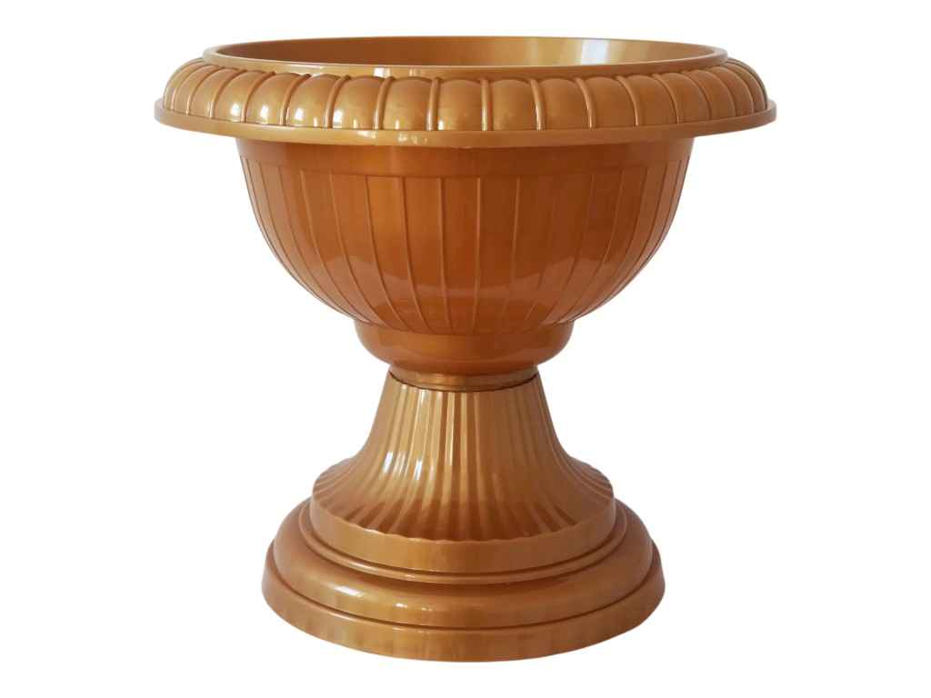 Горщик для квітів на ніжці 9,8л Флорида 35см d=40см арт.F40/2 золотий ТМ ММ-ПЛАСТ Горщик для квітів на ніжці 9,8л Флорида 35см d=40см арт.F40/2 золотий ТМ ММ-ПЛАСТ