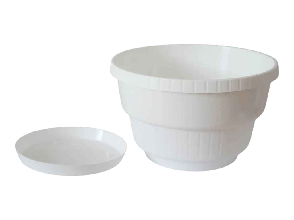 Горщик для квітів підвісний Неон з підвіскою 15 з підст. 11см d=15см арт.N15 1л білий з піддоном ТМ ММ-ПЛАСТ Горщик для квітів підвісний Неон з підвіскою 15 з підст. 11см d=15см арт.N15 1л білий з піддоном ТМ ММ-ПЛАСТ