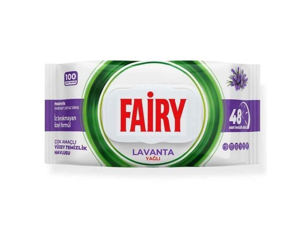 Серветки вологі для прибирання 100шт Lavanta Yagli ТМ FAIRY Серветки вологі для прибирання 100шт Lavanta Yagli ТМ FAIRY