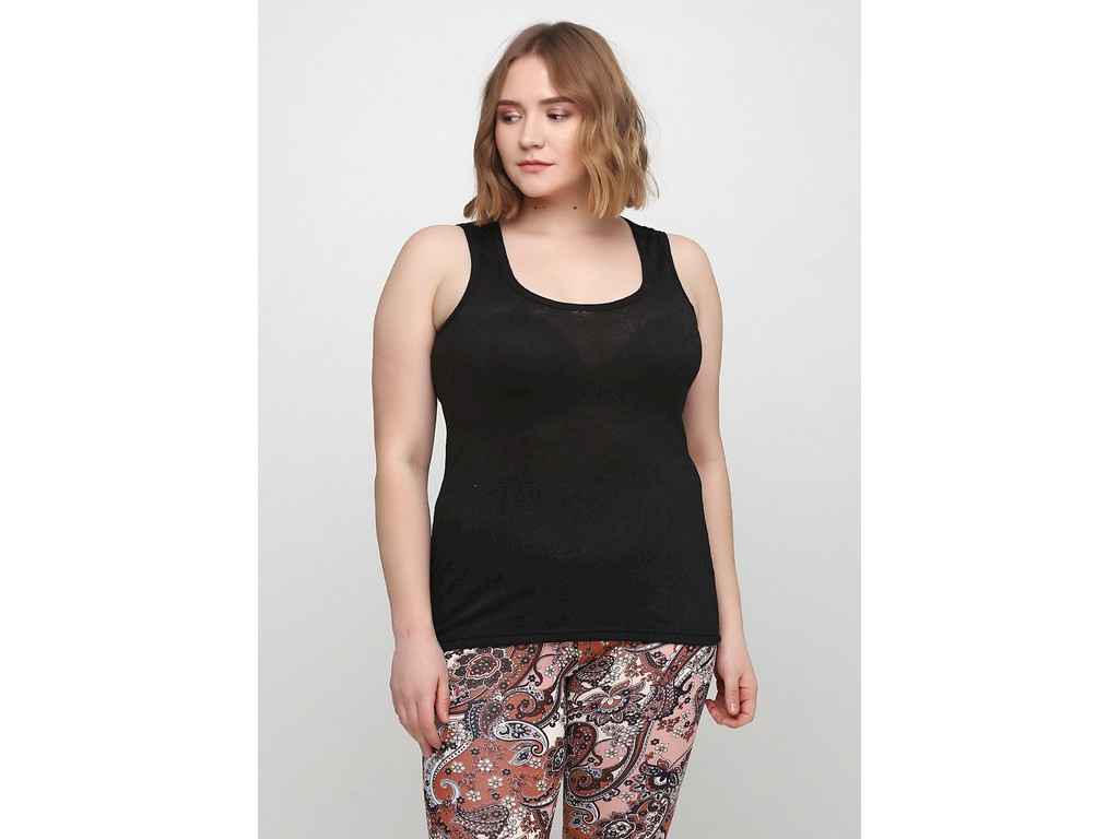 Майка чорний жіноча Бавовна 100% 110520052 р.48 ТМ Трикомир Майка чорний жіноча Бавовна 100% 110520052 р.48 ТМ Трикомир