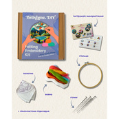 Набір для валяння картини із вовни "Казка гірського краю" EFL003 діаметр 20 см. Зображення №2