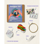 Набор для валяния картины из шерсти "Тепло в лапках" EFL009 диаметр 20 см. Изображение №2