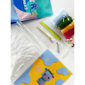 Набір для в'язання іграшки "Синя корова" NBV6 наповнювач, голка для зшивання. Зображення №3